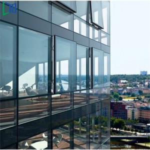 Наружная и незаметная фасадная стена LYS 150 Thermal Break с двойным остеклением