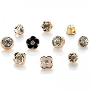 Новейшая распродажа изысканный творческий авангардная кнопка одежды мода объемные уф-кнопки горный хрусталь