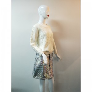 СВИТЕР БЕЛЫЙ ВЯЗАННЫЙ ЖЕНСКИЙ RLWS0020F