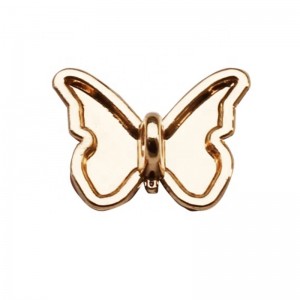Мода бабочка дизайн кнопки одежды металл золотой хвостовик кнопки для гребня 13
