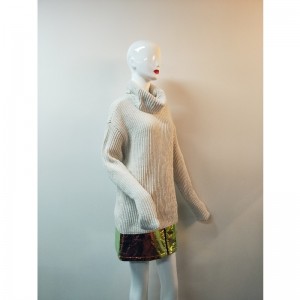 СВИТЕР БЕЛЫЙ ВЫСОКОКЛАРНЫЙ С ДЛИННЫМ РУКАВОМ RLW0045F