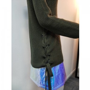 ХАКИ Свитер с разрезами RLWS0057F