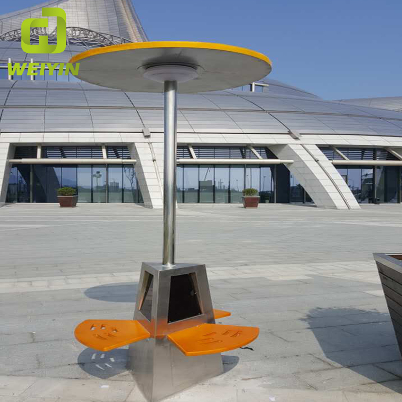 Smart Solar Powered Рекламная скамейка со светодиодной подсветкой USB зарядное устройство для наружного