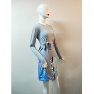 Свитер с серым поясом RLWS0066F