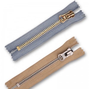 металлическая молния с застежкой-молнией металлическая молния с закрытым концом и с открытым концом двумя способами 3