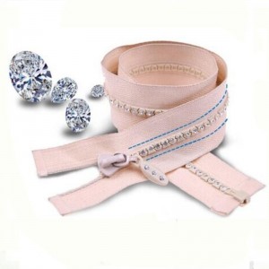 Высокое качество дизайна одежды Rhinestone молния для куртки 8