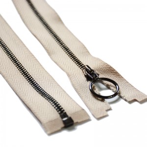 Модная застежка-молния из металла с застежкой-молнией из латуни и кружком по бокам