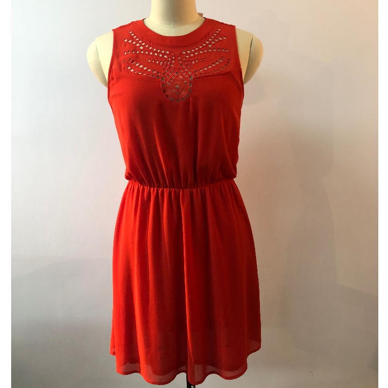 Красное платье без рукавов JLWD0033