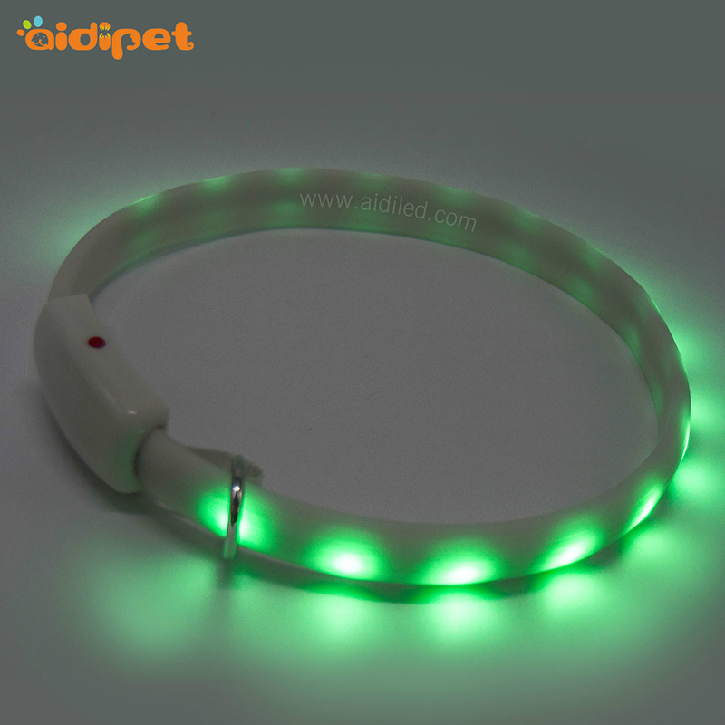 Pet Подарочные Силиконовые Персонализированные Красочные ошейник LED Электронный ошейник