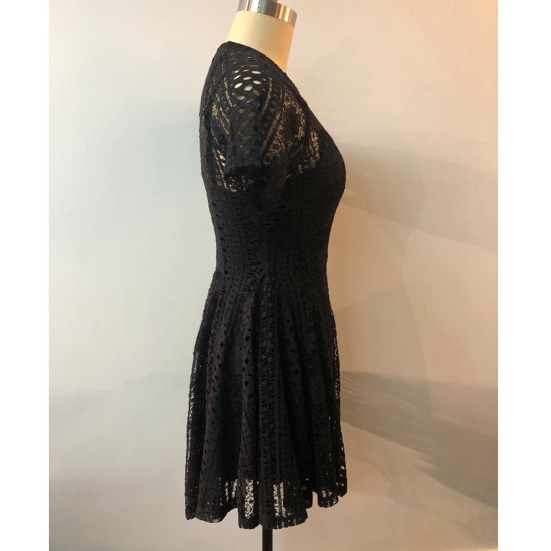 Чёрное кружевное платье JLWD0034