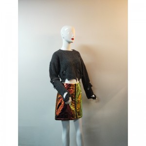 Свитер с серым рвом RLWS0082F