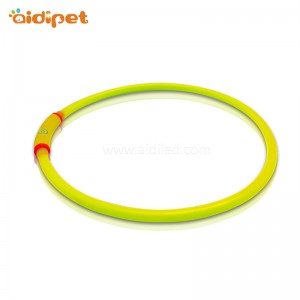 Светодиодный ошейник для собак с мигающим светом Мягкий материал TPR USB Аккумуляторная супер яркий светодиодный ошейник для собак...