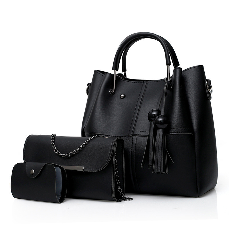 HD0827--3 ШТ. За Комплект Женщин PU Кожа Tote Кожа PU Портативная Сумка PU Кожаный Портмоне