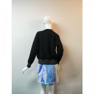 СВИТЕР С ЧЕРНОЙ ПЕЧАТЬЮ RLWS0122F