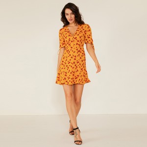 Профессиональное платье Oem Women Summer Summer с цветочным принтом