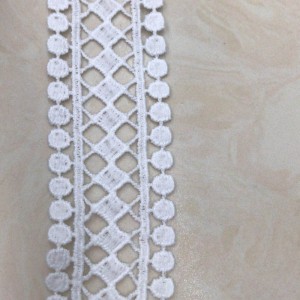 7 # кружево из молочного шелка, полиэстер / нейлон, хлопковое кружево