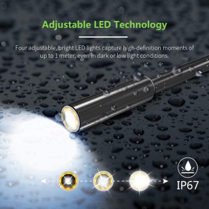 USB-эндоскоп с 4.3-дюймовым дисплеем Borescope Inspection 1080P HD Snake Camera 8 светодиодов Многофункциональный эндоскоп для машины