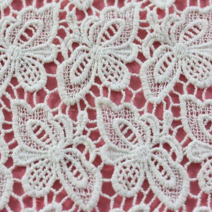 Новые хлопковые итальянские кружевные ткани красивые водорастворимые бабочки для одежды