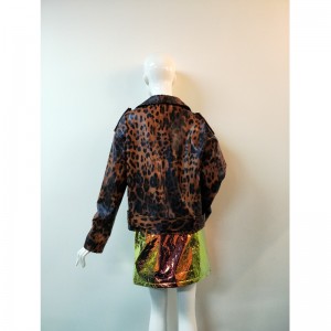 Коричневый PU-черный пиджак RLWPJ0007N