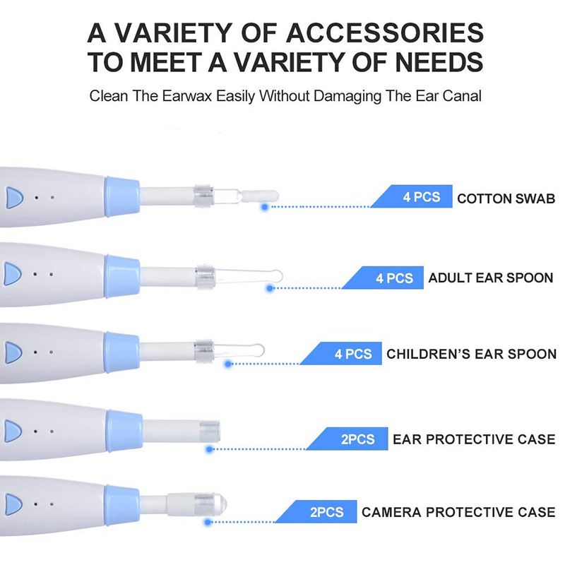 Беспроводное ушное средство для удаления ушных раковин Otoscop с 6 светодиодными индикаторами для устройств iPhone, iPad, Android