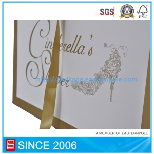 Бумажный пакет цветной печати Pantone с тиснением фольгой