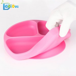 Горячий продукт Нескользящая силиконовая пластина для малыша Сильная присоска Детская пластина Нетоксичная силиконовая присос...