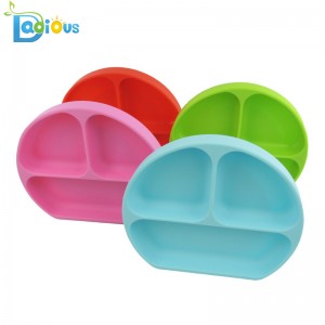 Горячий продукт Нескользящая силиконовая пластина для малыша Сильная присоска Детская пластина Нетоксичная силиконовая присос...