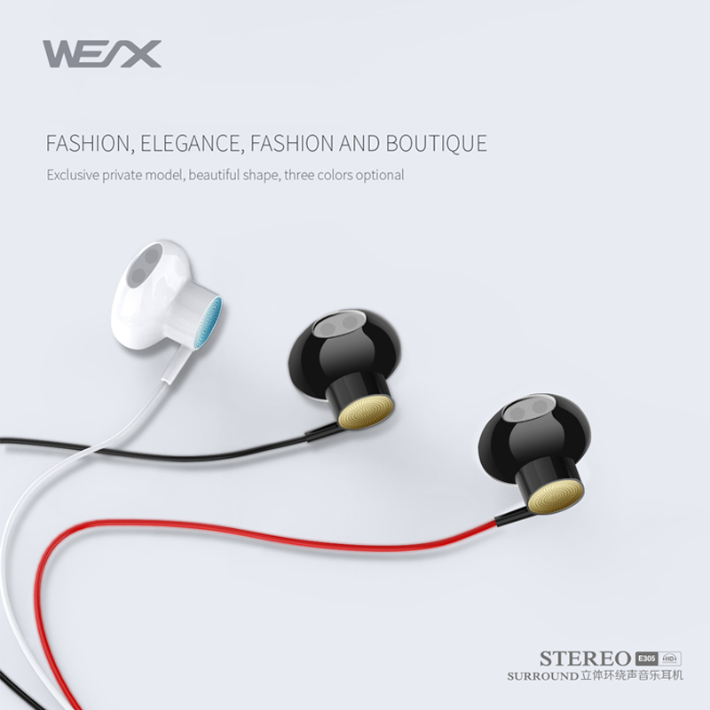 WEX 305 Traditional Earphones, Wired Earphones, Wired Headphones, EAR Buds