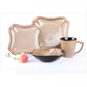 Традиционные эфиопские обеденные наборы из дешевого керамического тонкого фарфора