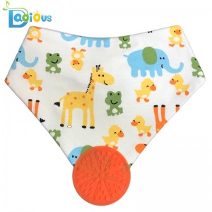 Новейший дизайн BPA Free Bib Chew Bandana Хлопковый прорезыватель для волос Бандана Детские нагрудники для слюни и прорезывания зубов