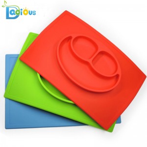 Оптовая продажа фабрики цельный силиконовый коврик для малышей BPA бесплатно детское питание силиконовые тарелки
