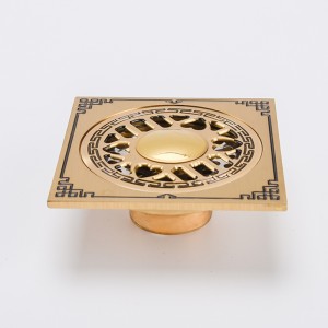 Черный узор скрытый душ квадратный в ванной напольная крышка