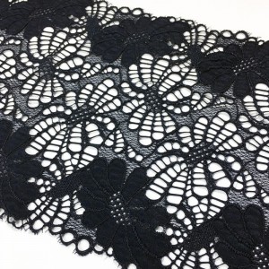 Нейлон спандекс эластичное широкое кружево шириной 18 см для нижнего белья или одежды