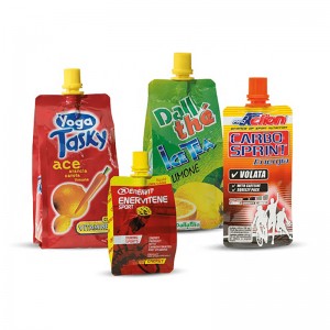 пользовательские 200 мл жидкого алюминия пластиковый напиток органический банан фруктовое желе сок упаковки хранения дой-пак нос...