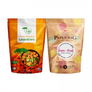 Чехол с застежкой-молнией Крафт-бумага Встать Пищевая упаковка Ziplock Сумка Doypack отпечатано на заказ