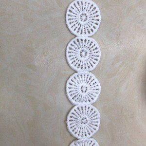 23 # кружево из молочного шелка, полиэстер / нейлон, хлопковое кружево