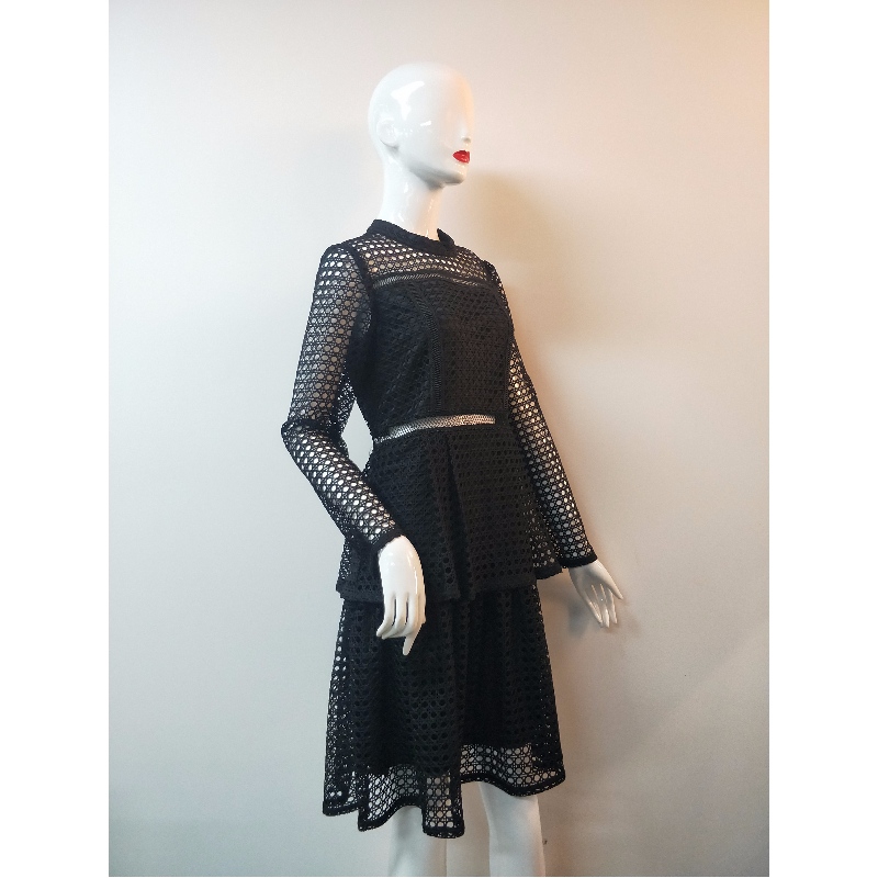 Женское кружевное платье в цвете черный JLWD0038