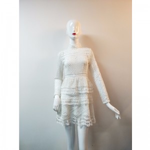 ЖЕНСКОЕ БЕЛОЕ ПЛАТЬЕ ИЗ КРУЖЕВА JLWD0040