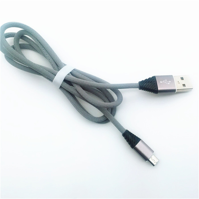 Хлопок KPS-1004CB Micro изготовленный на заказ сотка кабель usb быстрой зарядки 1m 2.2a микро- для андроида