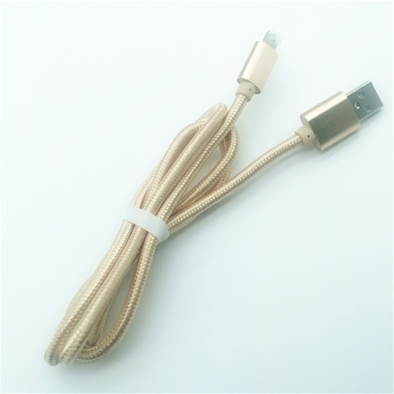 KPS-1005CB 8PIN 2M Высококачественный нейлоновый плетеный 2A быстрый USB-кабель для передачи данных для Iphone