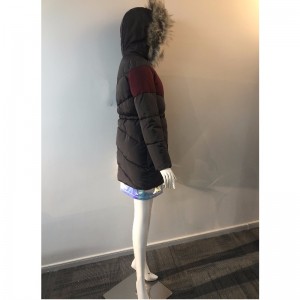 ЖЕНСКОЕ КОНТРАСТИРОВАННОЕ ПУХОВОЕ ПАЛЬТО RLWPC0068