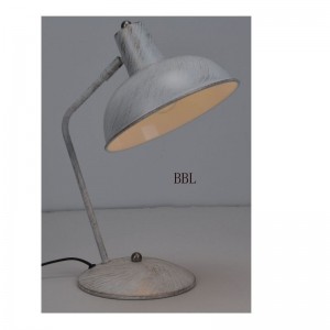 Настольная лампа с функцией регулировки абажура из металла и белого матового золота