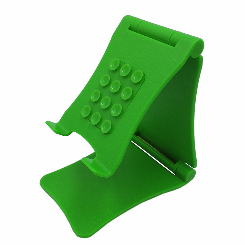 Зеленый регулируемый складной силиконовый держатель для телефона