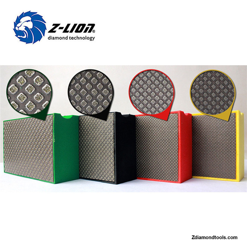 Z-LION ZL-37C Высокоэффективные гальванические алмазные ручные полировальные прокладки для камня, стекла, бетона