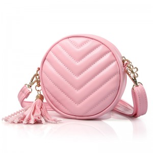 ["Новая сумка для шитья для детей корейской версии из высококачественного PU сумка на одно плечо моды девушка круглые кисточки дет...