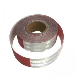 ["Заводская цена высокой интенсивности на заказ красный белый предостережение безопасности предупреждение клей ПВХ светоотража...