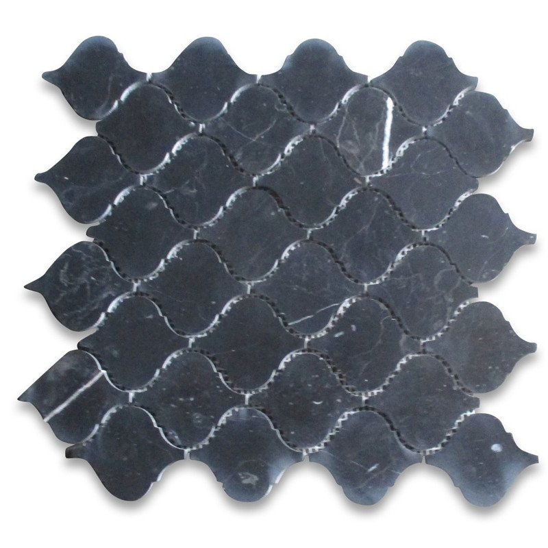 Nero marquina черный мрамор 1x2 мозаика мозаика белые точки отточенные