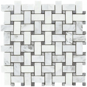 Bianco carrara белая хонингованная мозаика 3\/4 цента