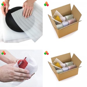 Изготовленный на заказ защитный материал для упаковки мягкого ударопрочного вспененного полиэтилена EPE рулонный лист для транс...