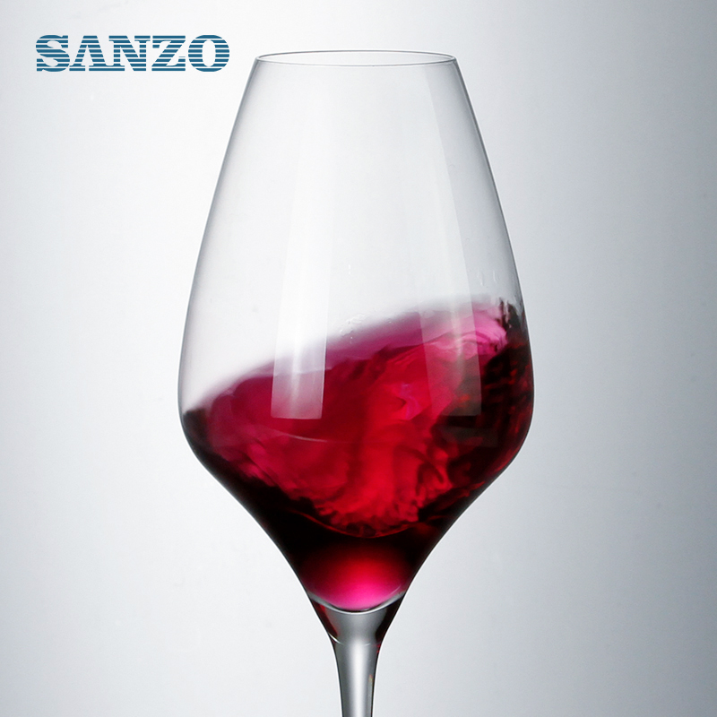 Бокалы для вина SANZO Blue Tipsy ручной работы
